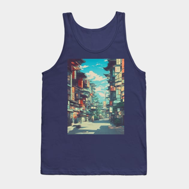 Morning Street Vacation Holiday in Japan Traditional Tank Top by DaysuCollege